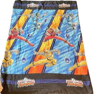 Vintage 1990s Mighty Morphin Power Rangers Ninja Storm Comforter‎ Blanket Twin